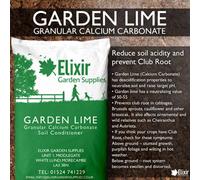 Elixir Garden Supplies Elixir Gardens Garden Lime Granular Limestone Calcium Magnesium Soil Conditioner X4Kg Tub