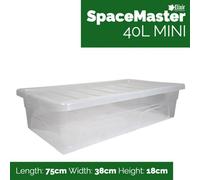 Elixir Garden Supplies Elixir Gardens Space Master Clear Plastic 40L Storage Box X1
