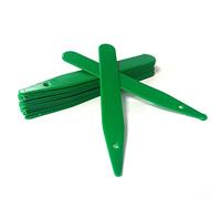 Elixir Gardens 10cm/4" Plastic Resuseable Plant/Flower Stick-in Labels/Tags | Green x 100