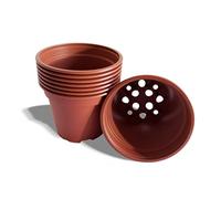 Elixir Gardens 13cm / 1 Litre Quality Thermoformed Seed Starting Seedling Plant Pot Terracotta Recycled Plastic Plant Pots x 20…