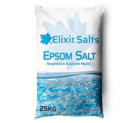 Elixir Gardens 25kg Bag of Epsom Salt (Bathing Grade) | Various Qty Available (from 300g - 25kg) | Supplied in Bag