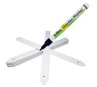 Elixir Gardens 6" White Stick in Plastic Plant Labels | various qty available from 50 to 10,000 | x 300 with Artline Garden Marker Labelling Pen