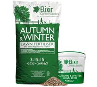 Elixir Gardens Autumn Winter Fertiliser 2kg Tub | Sports Field, Paddock and Lawn Feed Treats 20sqm, Made for British Climate NPK 3-15-15 + 5.2% S
