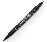 Elixir Gardens Black Dual/Twin Tipped Permanent Marker Felt Pens | Double Head Fine & Ultra Fine Tips | x 2