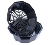Elixir Gardens Black Plastic Bulb Planting Baskets | Quantities of 1-20 | Daffodils, Tulips, Crocus, Iris, Hyacinth & Snowdrop Easy Planters for Hanging Basket/Flowerbed | Black 26cm x 2