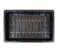 Elixir Gardens Black Plastic Half/Full Size Propagator Seedling Germination & Gravel Trays | Durable and Reusable | Multiple Qtys To Choose From | Optional Clear Lids Available | Full Tray x 20