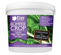 Elixir Gardens Bumper Crop High Nitrogen Fertiliser | N.P.K: 4-1-2 | From 1kg to 20kg, Perfect for Brassicas, Leafy Plants & Vegetables | 2.5kg Re-Sealable Tub (Makes 2500L of Liquid Feed)