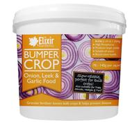 Elixir Gardens Bumper Crop Onion, Leek & Garlic Food | 500g-25kg Weights Available in Bags & Tubs | Bulb Root Fertiliser & Plant Feed | 8kg Tub | Treats over 110sqm