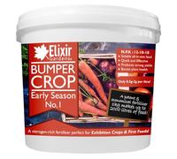 Elixir Gardens Bumper Crop Soluble No.1 Early Season Plant Food | High Nitrogen First Feed Fertiliser | Perfect for Exhibition Crops | N.P.K: 12-10-10 + TE | Various Sizes 500g-20kg | 15kg Bucket