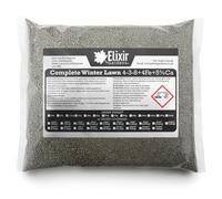 Elixir Gardens | COMPLETE WINTER LAWN Fertiliser Optimized For British Climate | Autumn and Winter Feed and Moss Treatment | 4-3-8 + 4Fe +Te | 1kg - 25kg Bags or Tubs | Treats 56sqm | 2kg Bag