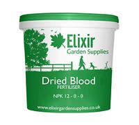 Elixir Gardens Dried Blood Organic Multi-Purpose Fertiliser 12-0-0 Various Sizes 500g-25kg | 25kg Tub | Treats over 700sqm