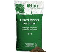 Elixir Gardens Dried Blood Organic Multi-Purpose Fertiliser 500g-25kg Sizes | N.P.K 12-0-0 | 25kg Bag | Treats over 700sqm