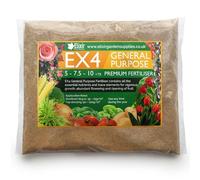 Elixir Gardens | EX4 General Purpose Premium Fertiliser | 5-7.5-10 + Trace Elements | Treats upto 60sqm | 100g - 25kg Supplied in Bag or Tub (2kg Bag)