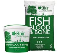 Elixir Gardens Fish, Blood and Bone Organic-Based Fertiliser | 15kg Bucket | Treats over 210sqm