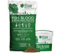 Elixir Gardens Fish, Blood & Bone Meal Pellets + Poultry Manure 4kg Tub | Sustainably Sourced Natural Plant Fertiliser & Soil Conditioner with Added Chicken Manure N.P.K: 5-3.5-6 Treats 28sqm