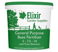 Elixir Gardens General Purpose Base Fertiliser | 5-7.5-10 + Trace Elements Various Sizes 500g-25kg | 500g tub | Treats 15sqm