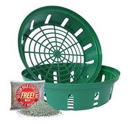 Elixir Gardens Green Plastic 30cm Bulb Planting Baskets | Quantities of 1-20 | Daffodils, Tulips, Crocus, Iris, Hyacinth & Snowdrop Easy Planters for Hanging Basket/Flowerbed | x 16