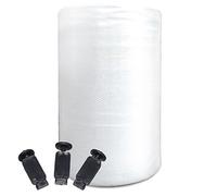 Elixir Gardens Greenhouse 10mm Bubble Insulation Wrap (from 2m to 60m) | 750mm Wide Triple Laminated UV Resistant + 6 FREE Fix Clips | 50m