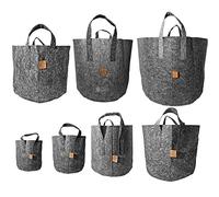 Elixir Gardens Grey Fabric Root Plant Pot Reusable Pouch Hydroponics Container Grow Bag | 22L x 10