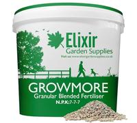 Elixir Gardens Growmore 7-7-7 Special Blend All Round General Purpose Fertiliser | 10kg Tub | Treats 200 sq.m