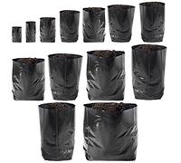 Elixir Gardens Hadopots Polythene Plant Pots | Available Sizes 0.5L 1L 1.5L 2L 3L 4L 5L 6L 8L 10L 13.5L 17L 36L | Strong Professional Popular Grow Bag Reusable Quality | 1L x 200