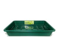 Elixir Gardens Heavy-Duty Plastic Full Size Seed Trays for Germination & Planting Propagation with Base Drainage Holes | Various Quantites 1-100 | Full Size Green (G17G) x 6