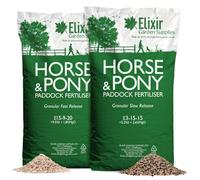 Elixir Gardens Horse & Pony Paddock Fertiliser Granular 3-15-15 + S | Made in UK, Optimized for British Climate | 1kg-25kg supplied in Bag or Tub | 20kg Bag Treats 400sqm
