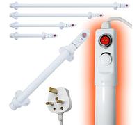Elixir Gardens Low Energy TH01 Tubular/Tube Heater | Bathroom Mould Protection | 50cm,70cm,100cm,150cm Sizes | Plus Optional Guard & Thermostat | 50cm