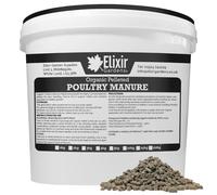 Elixir Gardens Organic Chicken/Poultry Manure Pellets | 20kg Supplied in Re-Sealable Tub | Treats up to 500sqm
