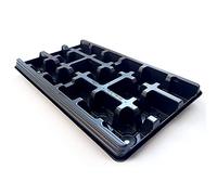 Elixir Gardens Plant Pot Carry Trays Flower/Seedling Potting Tray Various Sizes 7cm-13cm Various Quantities 1-100 | 9cm Square Tray x 3
