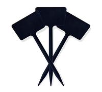 Elixir Gardens Plastic Black Angle Head Plant Labels | Available in Quantities of 10, 20, 30, 40, 50, 100, 200, 300, 500, 1000 | Flower Labelling | 6"/15cm x 50