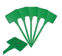 Elixir Gardens Plastic T-Shaped Labels | Plant, Pot & Flower Labelling | SL135 - Green x 30