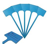 Elixir Gardens Plastic T-Shaped Labels | Plant, Pot & Flower Labelling | SL300 - Blue x 50