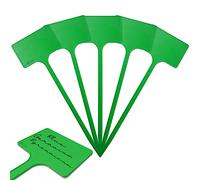 Elixir Gardens Plastic T-Shaped Labels | Plant, Pot & Flower Labelling | SL300 - Green x 10