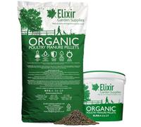 Elixir Gardens Poultry Chicken Pellets Manure Fertiliser 2kg Bag | For Gardens Easy To Use No Mess Organic Farmyard Fertiliser Pelleted For Slow Release Treats up to 50sqm