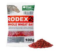 Elixir Gardens Rat & Mouse Rodent Poison | Rodex25 Whole Wheat Bait | Ready-to-Use Strongest Available One Feed for Quick Kill | 1 x 100g