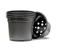 Elixir Gardens Recycled Plastic Thermoformed Seed Starting/Seedling & Cutting Nursery Plant Pots | Black/Terracotta | Various 13cm Black x 100