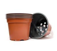 Elixir Gardens Recycled Plastic Thermoformed Seed Starting/Seedling & Cutting Nursery Plant Pots | Black/Terracotta | Various 12cm Terracotta x 300