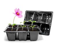 Elixir Gardens Reusable 6 Cell Seedling Germination Bedding Plant Pack Tray Inserts for Half Size Seed Propagator | Various qty available from 2 to 400 | x100