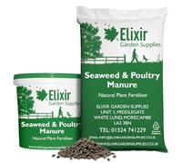 Elixir Gardens Seaweed & Chicken Manure Mix Pellets Fertiliser 1kg Bag | N.P.K 5.3-3.5-3 Organic Natural Blended Plant Feed & Compost Improver Treats 10sqm
