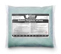 Elixir Gardens Soluble Sulphate of Iron 20% Fe Fertiliser |2kg Bag | Soluble Ferrous Sulphate 20% | 2kg Re-Sealable Bag | Makes 160L of Liquid Feed