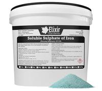 Elixir Gardens Soluble Sulphate of Iron 20% Lawn Tonic & Conditioner/Green Up | 1-10kg Tubs Available | Ferrous Sulphate Treatment | 2.5kg Tub | Makes 200L of Liquid Feed