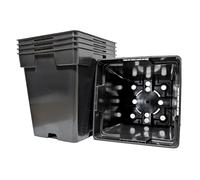 Elixir Gardens Square Plant Pot | 1 Litre Recycled Plastic Nursery/Seedling or Cutting Pots x 25