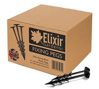 Elixir Gardens ® Stong Black Plastic Pegs - 100