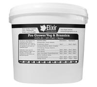 Elixir Gardens | Vegetable & Brassica Granular Fertiliser | Calcium + Nitrate + Boron | Quick Release | NPK 15.5% N - 18% CaO + Boron | 250g-25kg in Bag or Tub | Treats Upto 400sqm | 4kg Tub