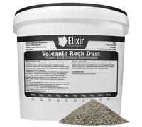 Elixir Gardens | Volcanic Rock Dust | Organic Fertiliser & Soil Remineraliser | 500g-25kg Options Available | 5kg Resealable Tub | Treats 10sqm