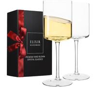 ELIXIR GLASSWARE Wine Glasses Set of 2, Large Red Wine or White Wine Glass Set - Unique Wine Gifts for Women, Men, Wedding, Anniversary, Christmas, Birthday - 400 ml, 100% Lead Free Crystal