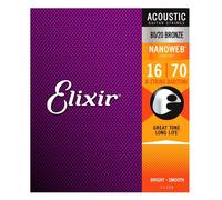 Elixir NANOWEB 80/20 Bronze Acoustic Baritone Guitar Strings 6 & 8 String Gauges