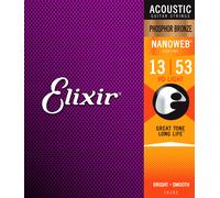 Elixir Nanoweb Coated 13-53 HD Light Phosphor Bronze Acoustic Strings 16182