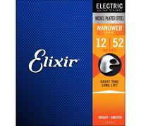 Elixir Nanoweb Nickel Wound 12-52 Electric Guitar Strings [12152]
